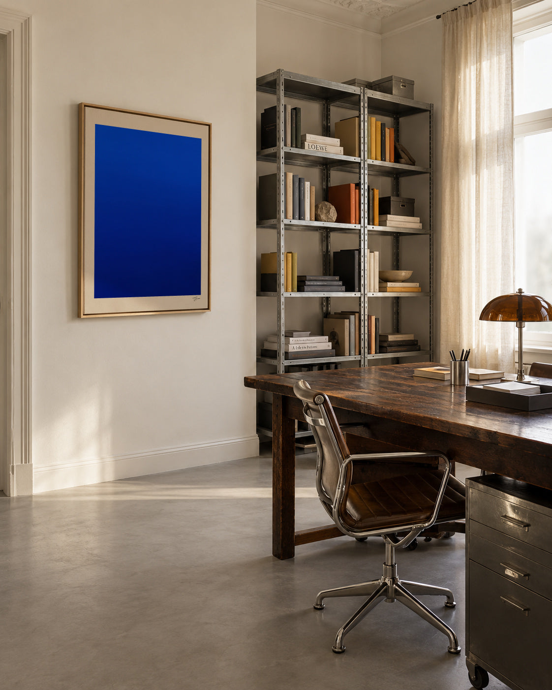Deep Ocean - Framed canvas in an interior