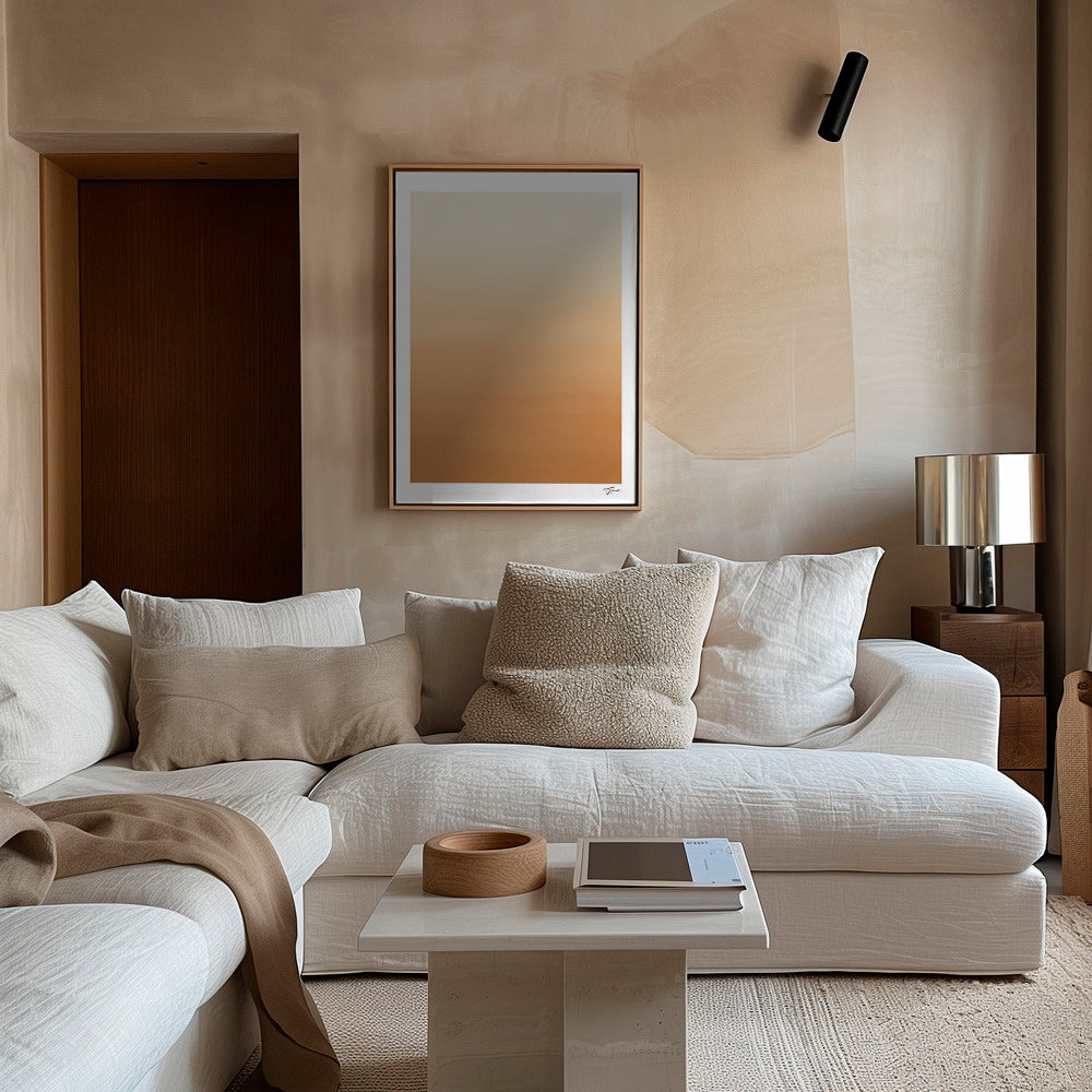 Cuadro de paisaje desértico degradado minimal – Canvas2