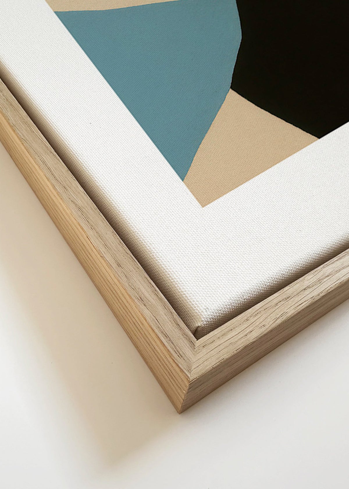 Abstraktní obraz vrstvené tvary vertical – Canvas detail