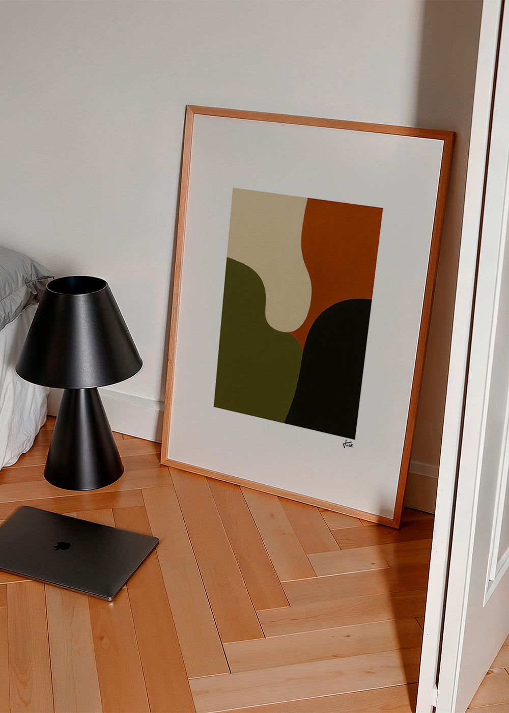 Minimalistický obraz s olivovými tvary – Product3