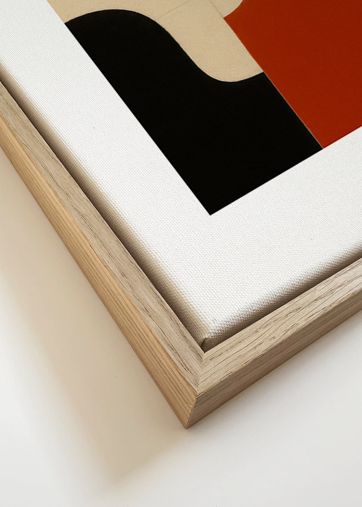 Geometrický plakát s modulárními křivkami – Canvas detail