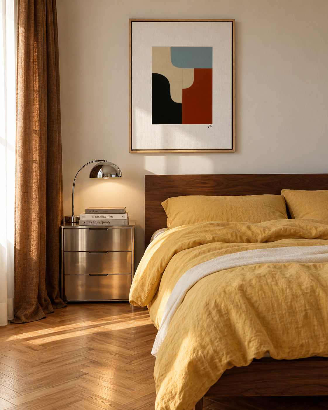 Modular Curve I - Framed canvas in an interior