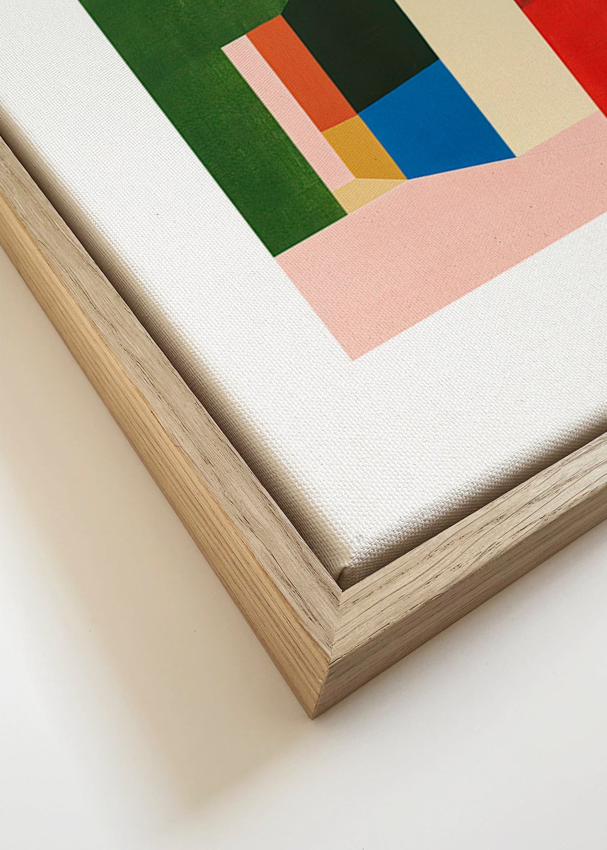 Geometrický obraz s barevnými objemy – Canvas detail