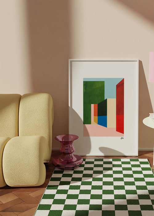Geometrický obraz s barevnými objemy – Product1