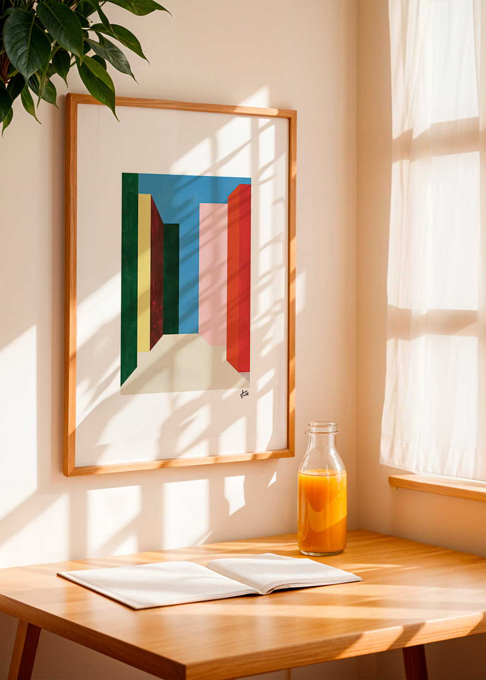 Geometrické dílo: vertikální průchod barev – Product1