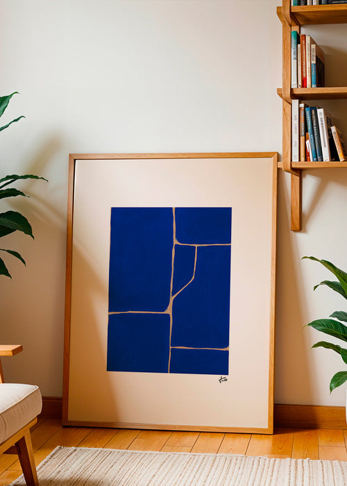 Geometrický obraz v tmavě modré – Product1