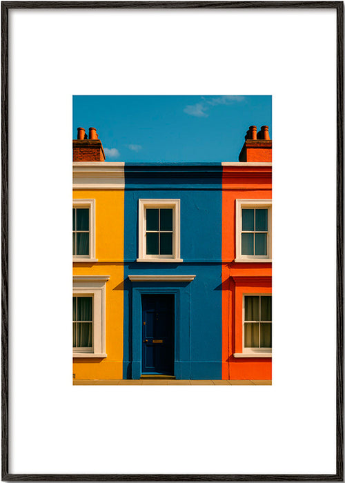 Městský obraz s fasádou ve třech barvách – Black Frame