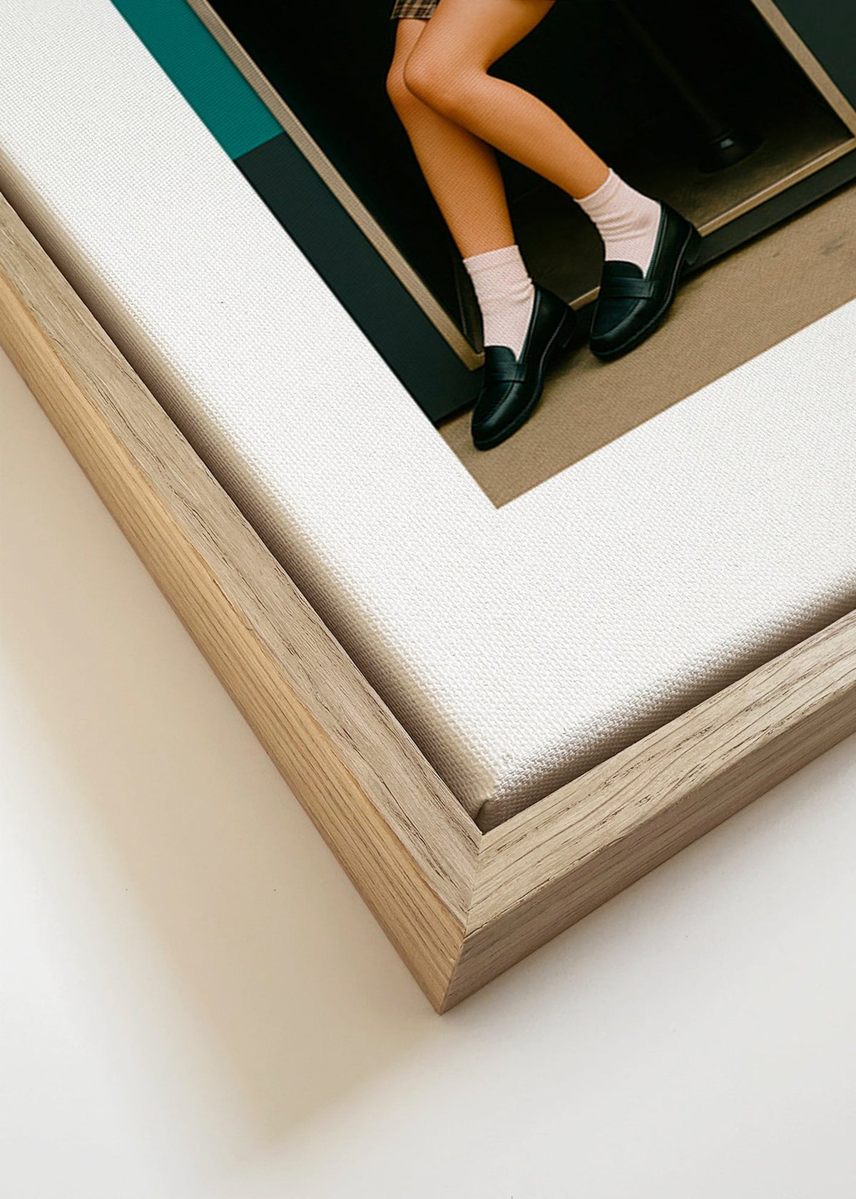 Editorialní fotografie nohou v kabině – Canvas detail