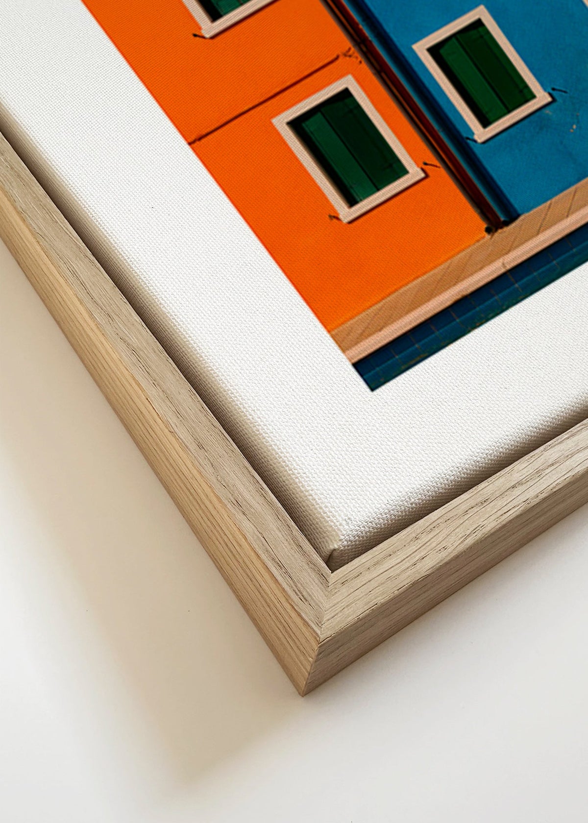 Obraz do kuchyně: barevné fasády v řadě – Canvas detail