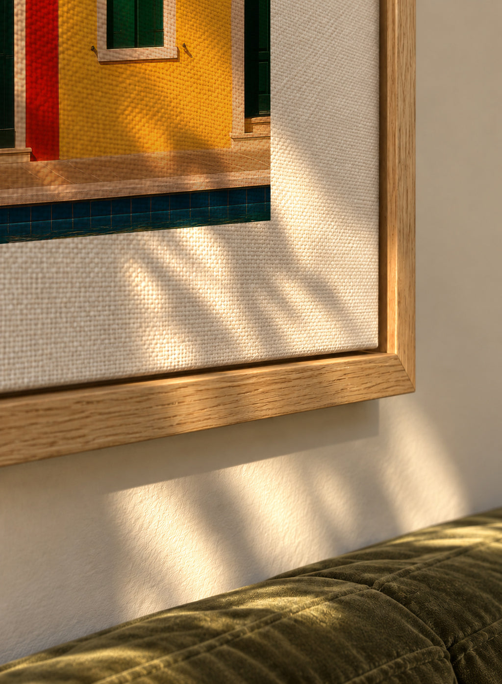 Burano Colors - Framed canvas detail