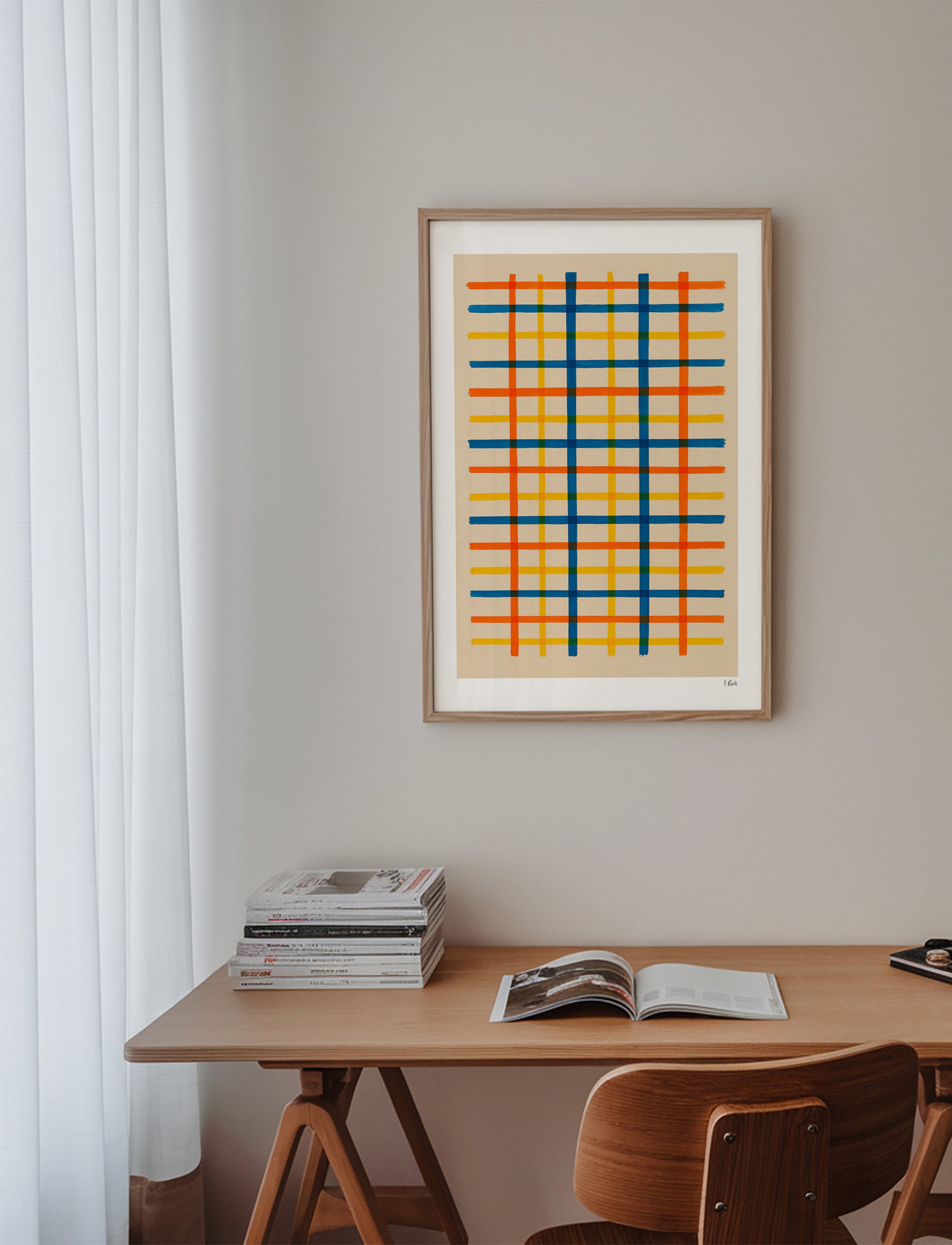 Geometrický obraz barevná mřížka – Product1