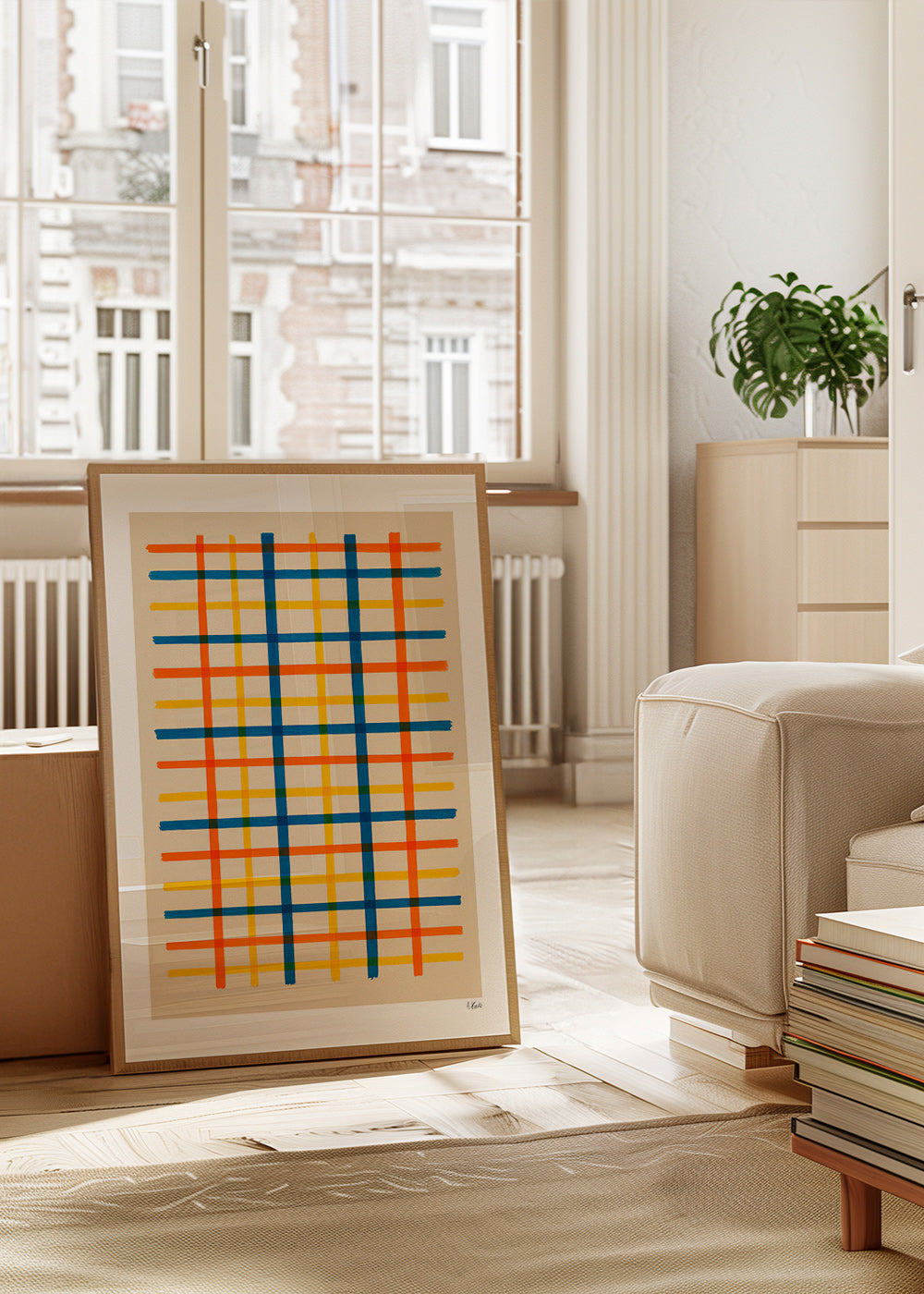 Geometrický obraz barevná mřížka – Product2