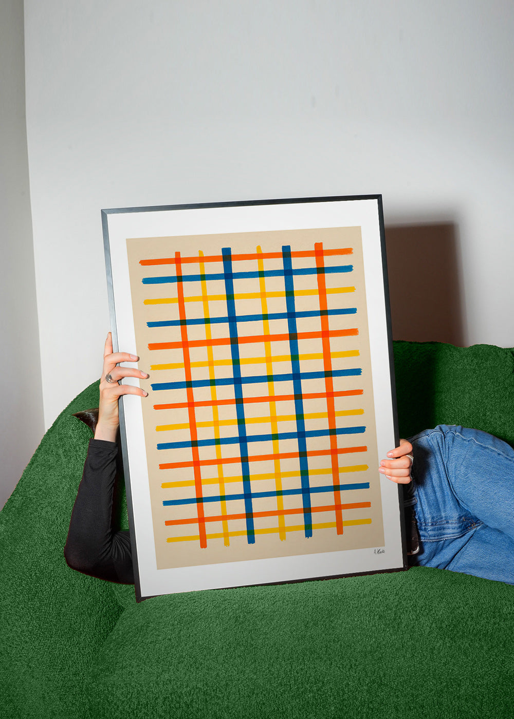 Geometrický obraz barevná mřížka – Product3