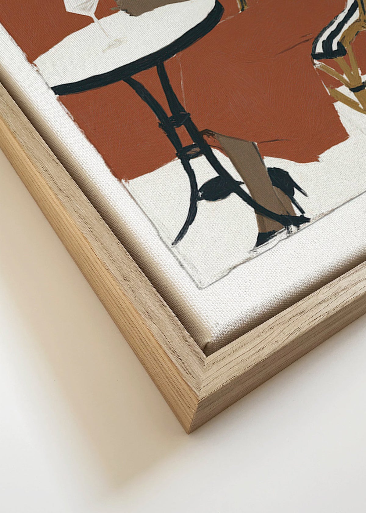 Obraz do kuchyně: žena s pohárem na terase – Canvas detail