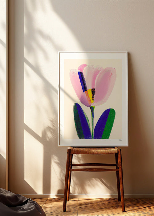 Botanický plakát růžový tulipán – Product1