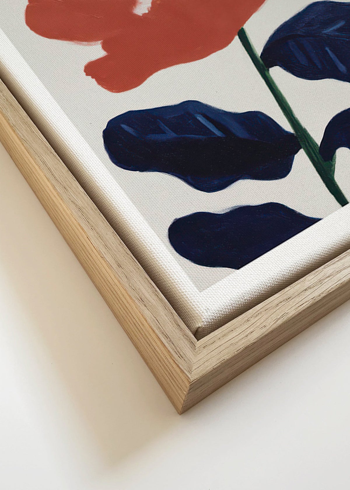 Botanický plakát korálový květ – Canvas detail
