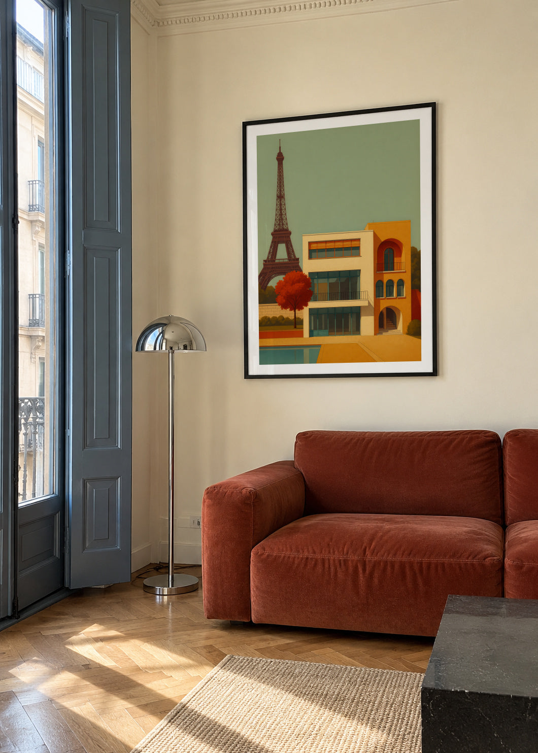 Paris Modern - Framed poster in an interior