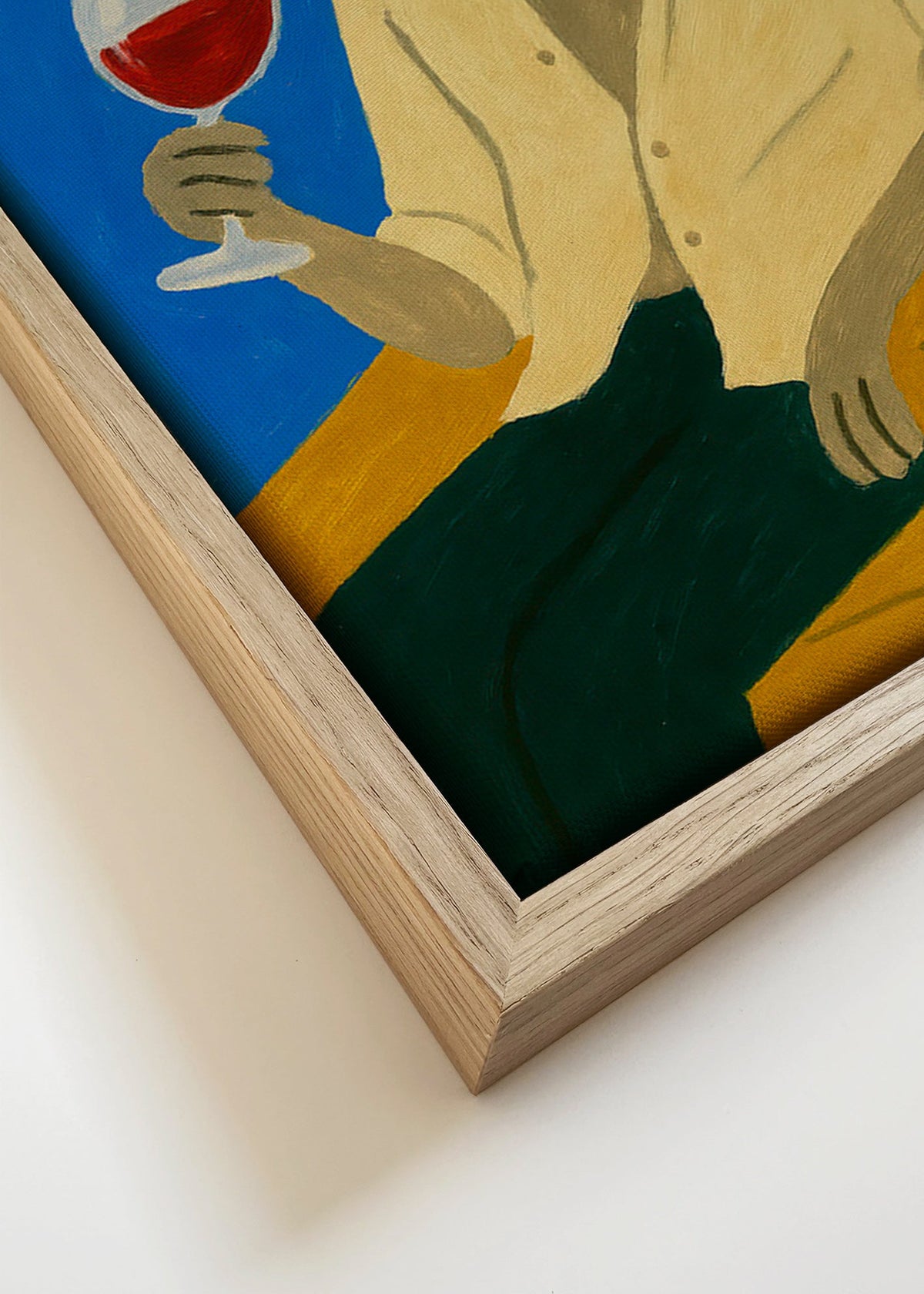 Obraz do kuchyně: chrt s vinným skleničkou – Canvas detail