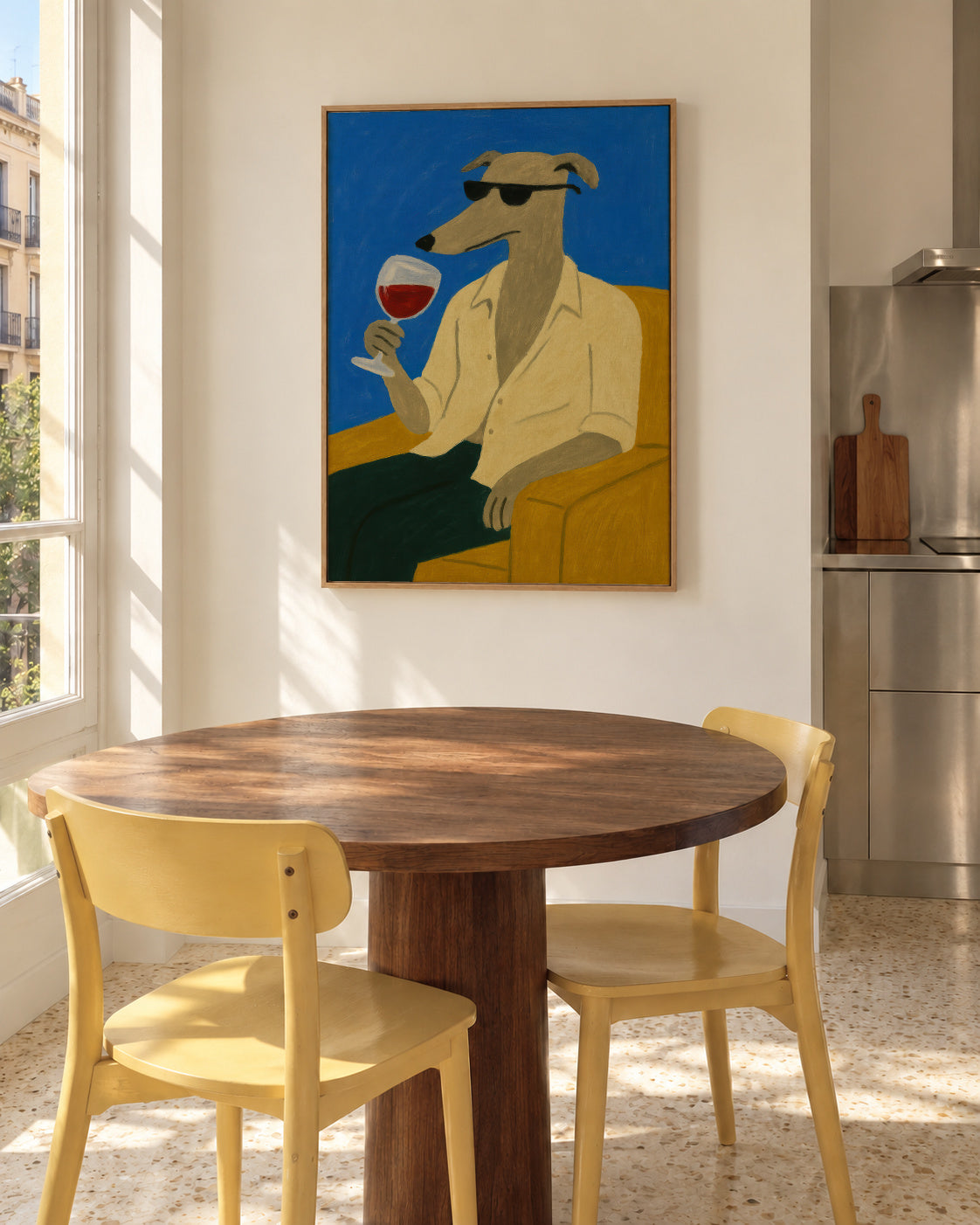 Wine Connoisseur - Framed canvas in an interior
