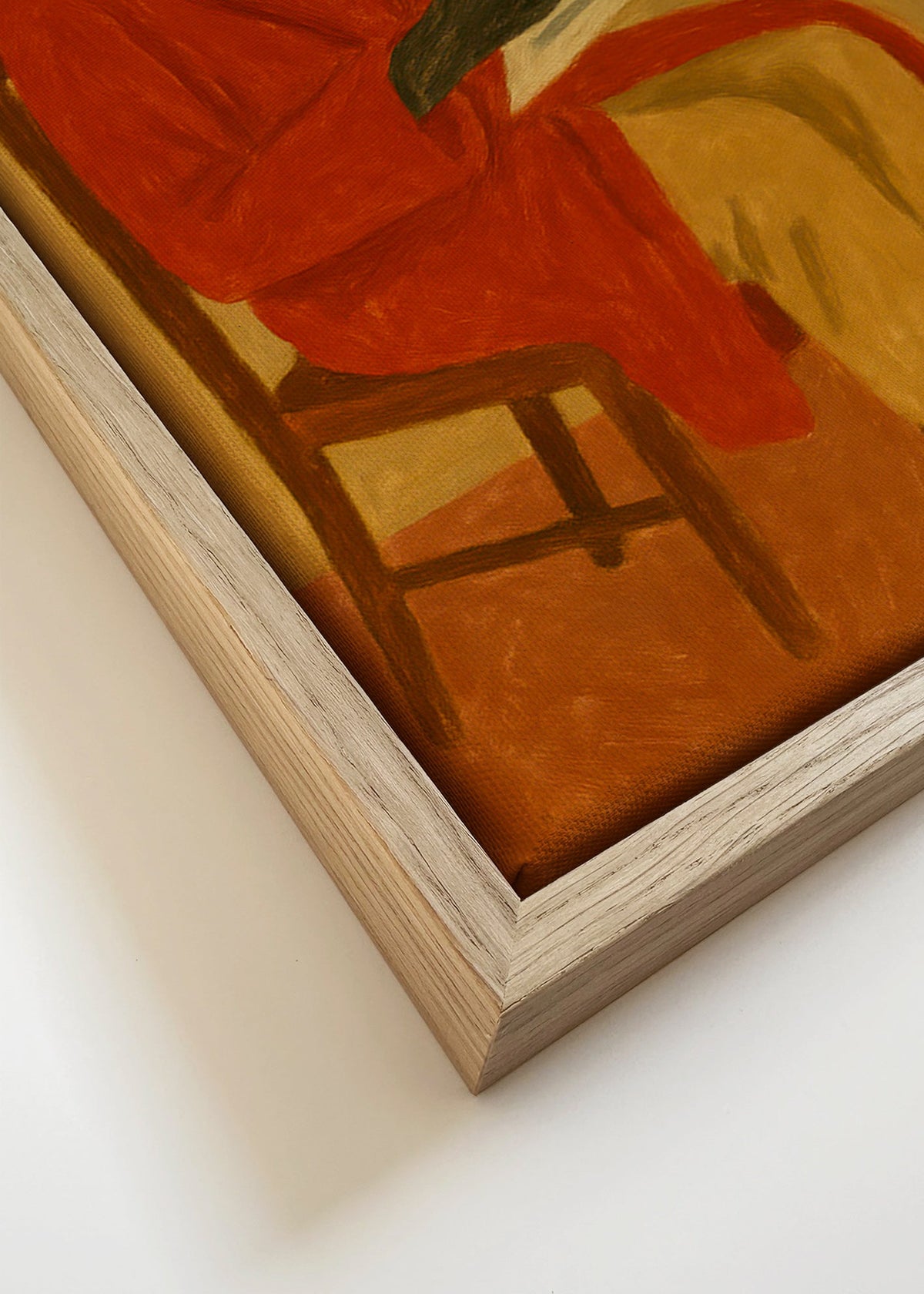Obraz psa čtoucího noviny v červeném županu – Canvas detail