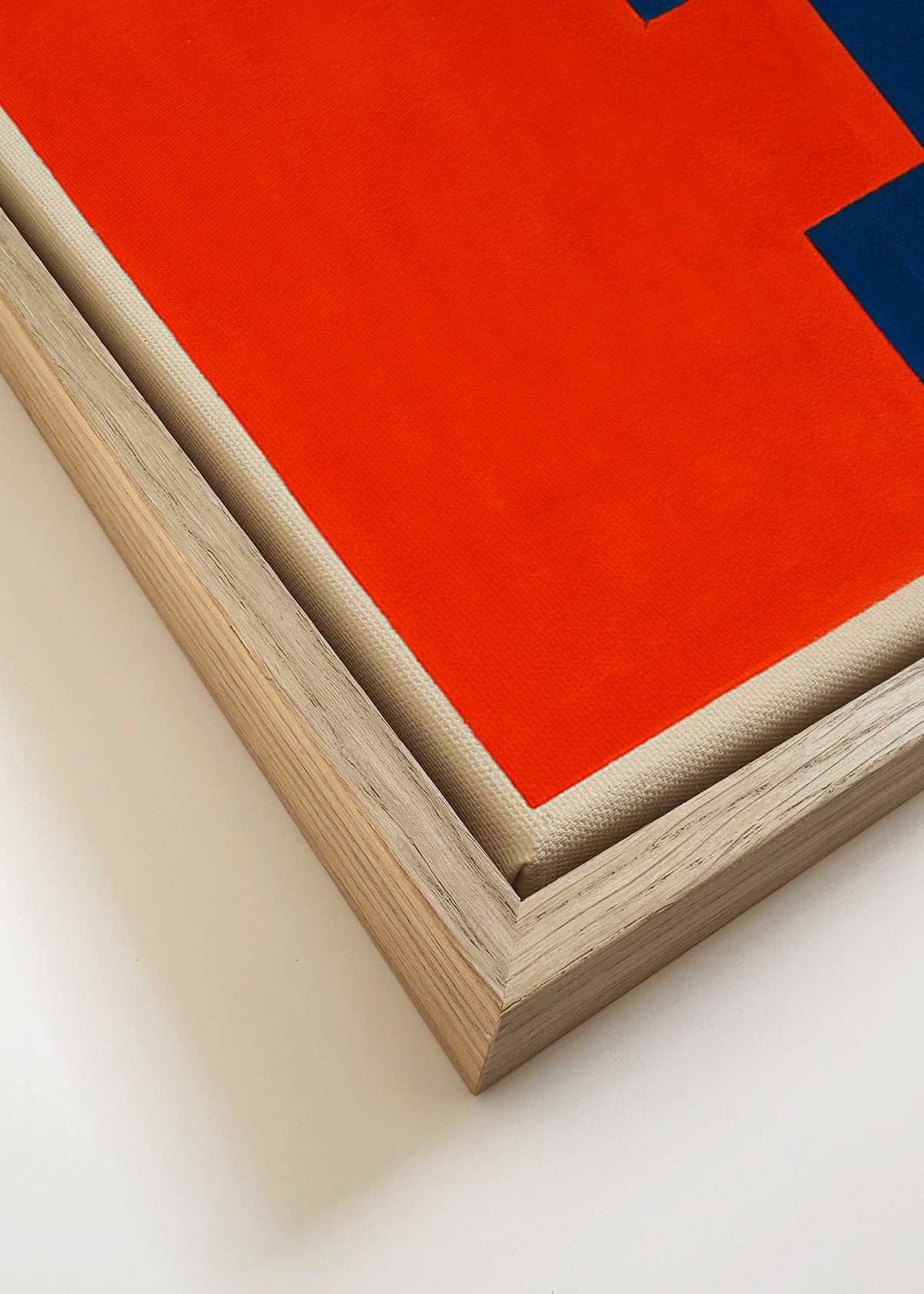 Abstraktní vertikální obraz červená a modrá – Canvas detail