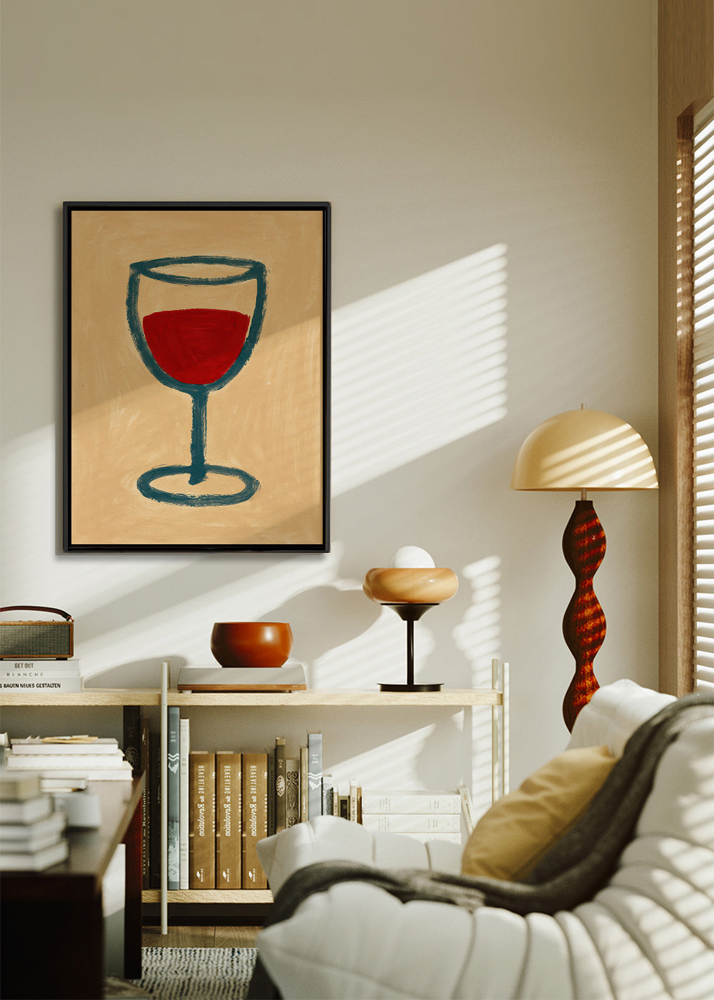Obraz do kuchyně: minimalistický pohár vína – Canvas1
