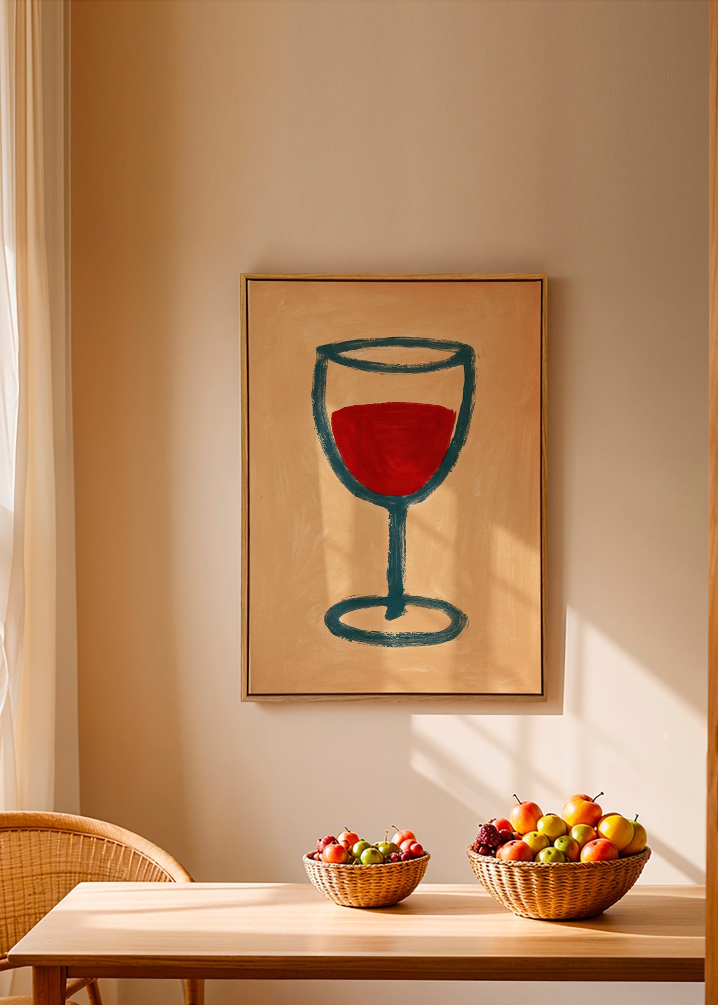 Obraz do kuchyně: minimalistický pohár vína – Canvas2