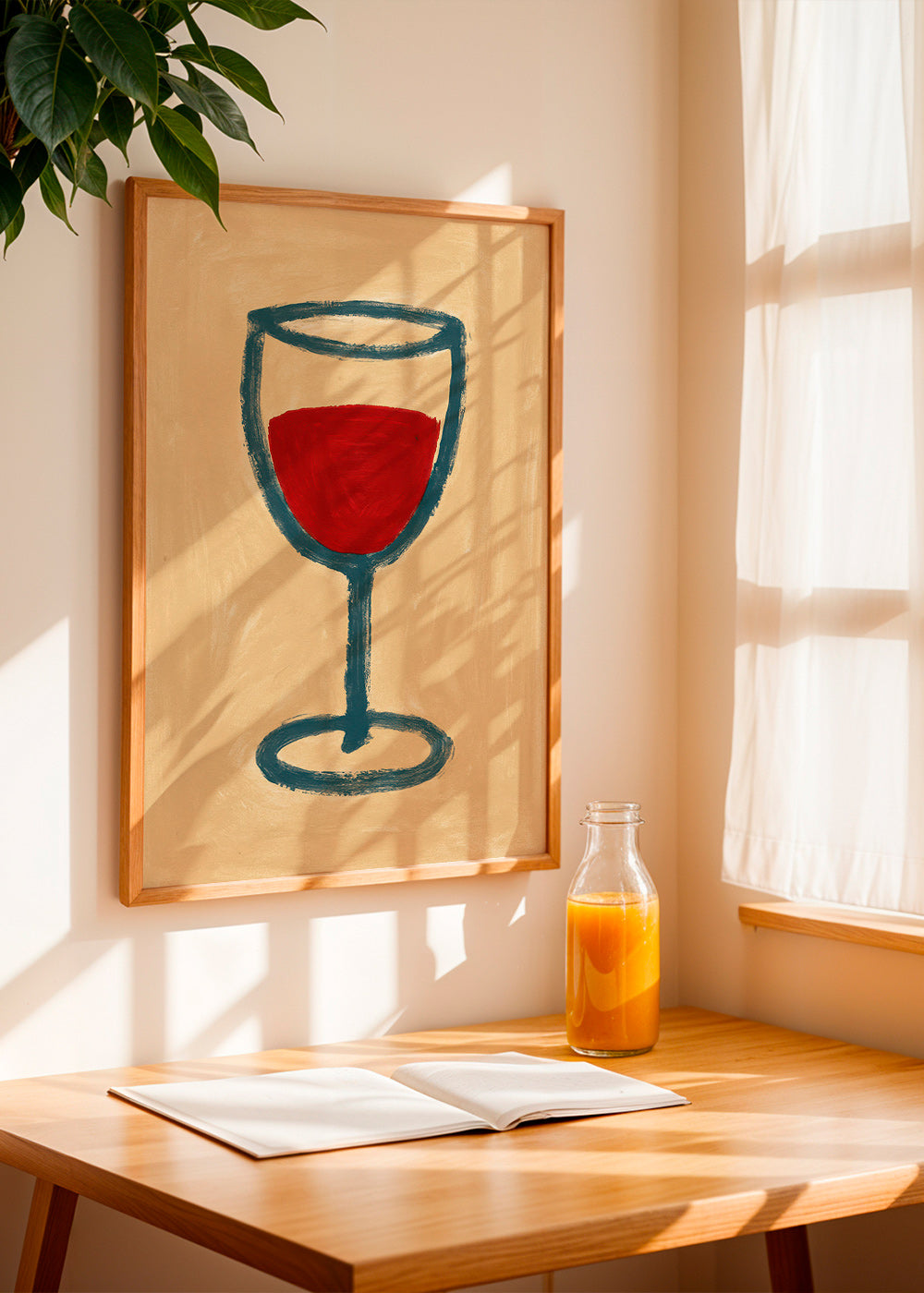 Obraz do kuchyně: minimalistický pohár vína – Product1