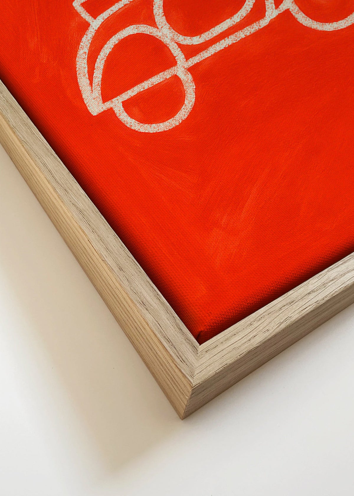Ilustrace červeného skútru – Canvas detail