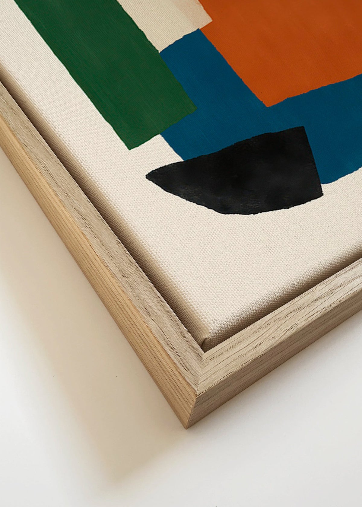 Abstraktní obraz zemitě bloky – Canvas detail