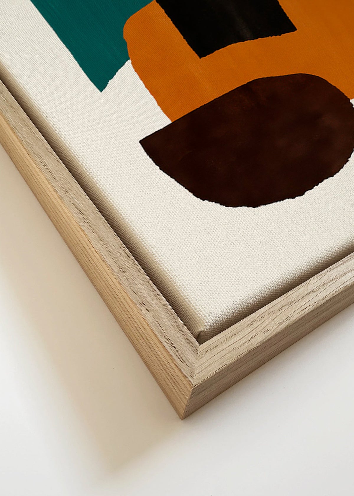 Abstraktní obraz se zemskými bloky – Canvas detail