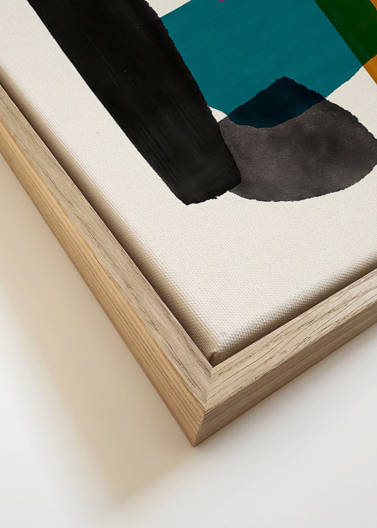 Abstraktní obraz s magentovým detailem – Canvas detail