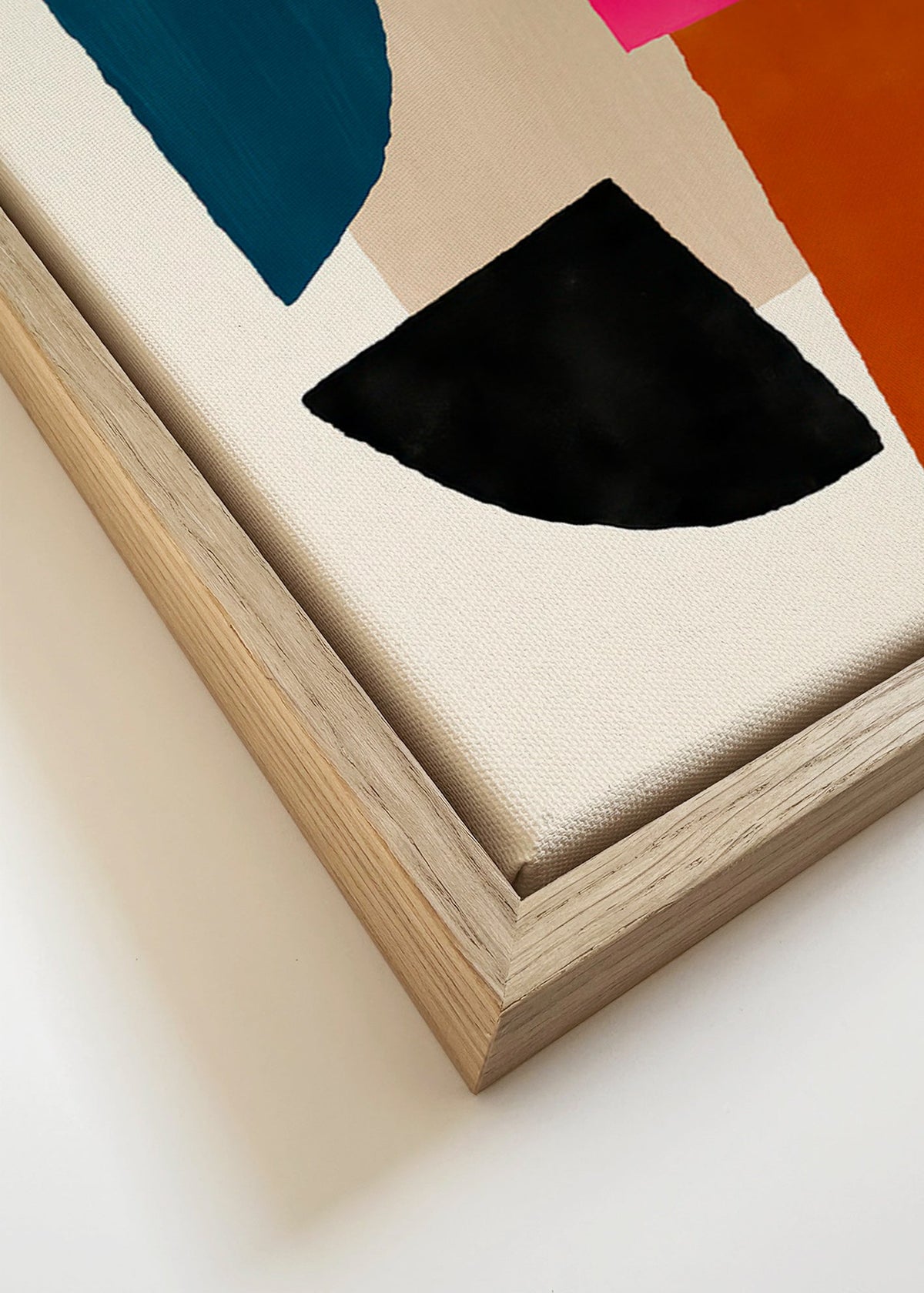 Abstraktní obraz s výraznými barevnými plochami – Canvas detail