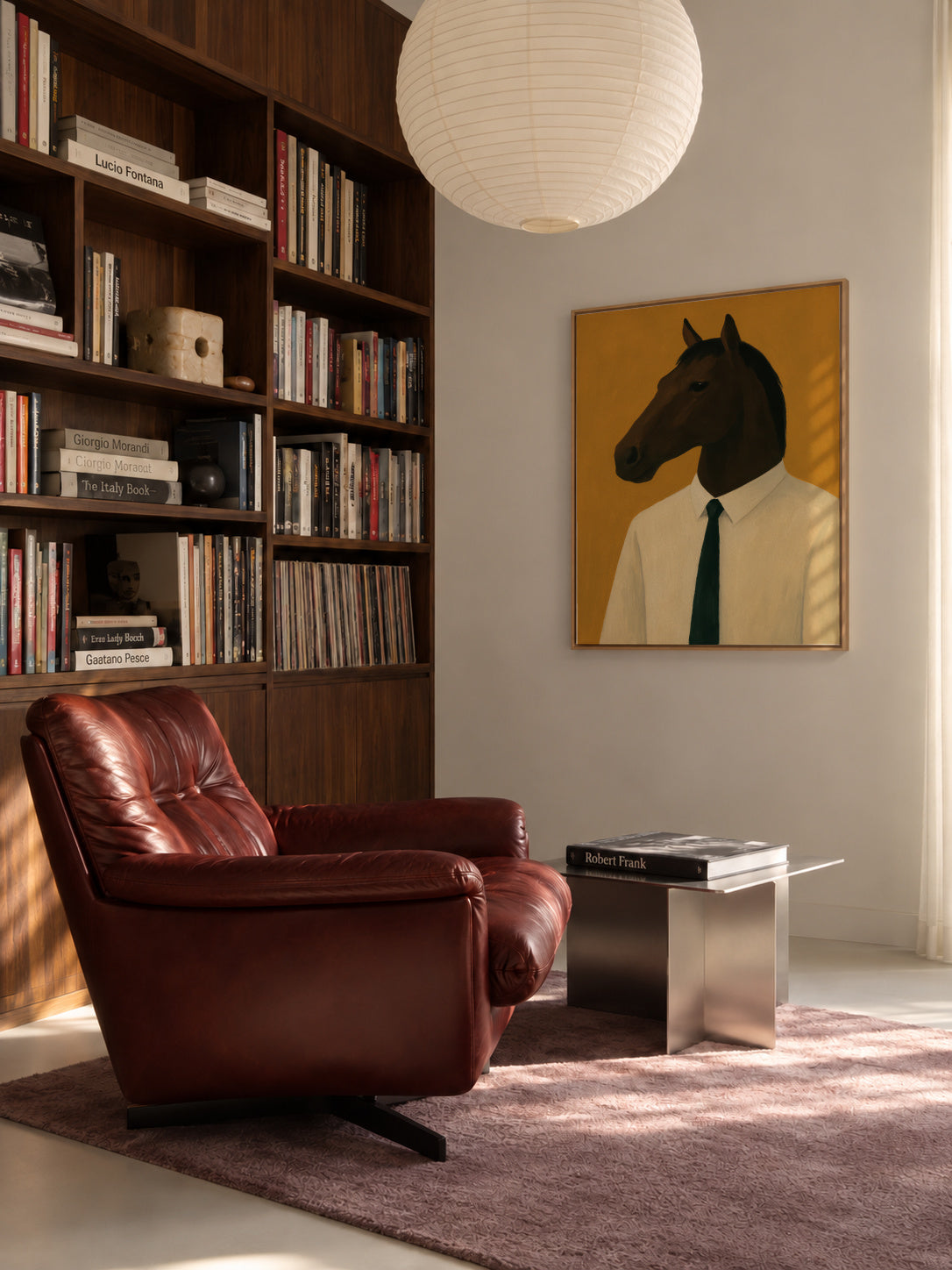 Corporate Stallion - Framed canvas in an interior