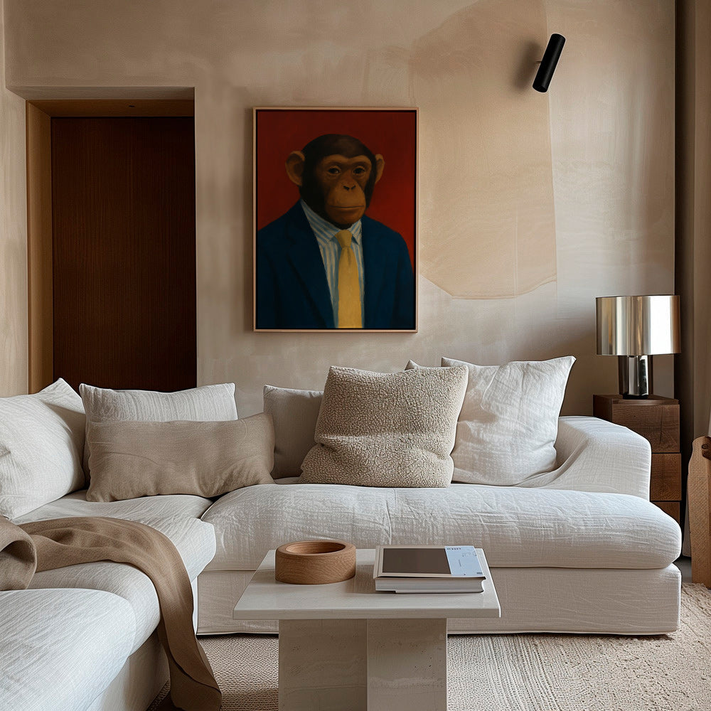Cuadro chimpancé con traje y corbata – Canvas1