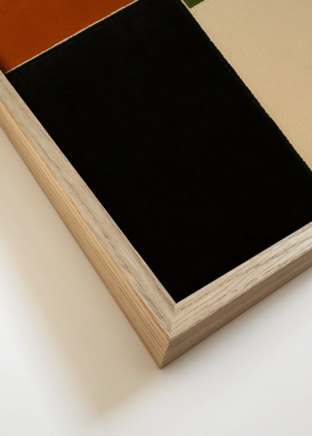 Geometrický obraz zemité bloky – Canvas detail