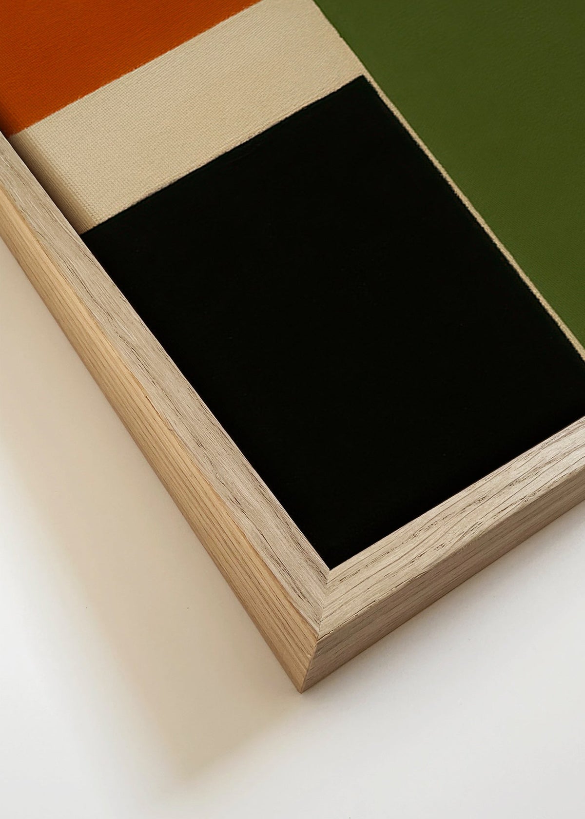Geometrický obraz s vertikálními barevnými bloky – Canvas detail