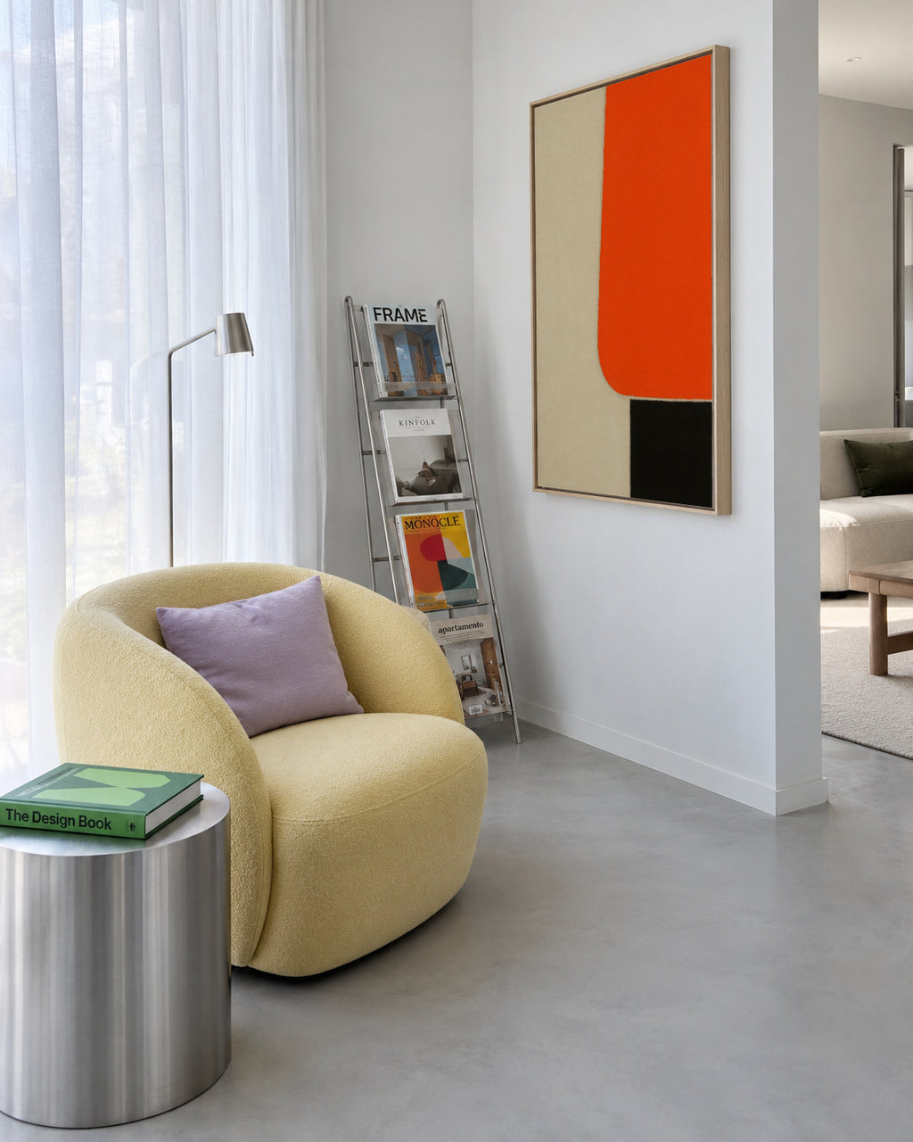 Solar Edge I - Framed canvas in an interior