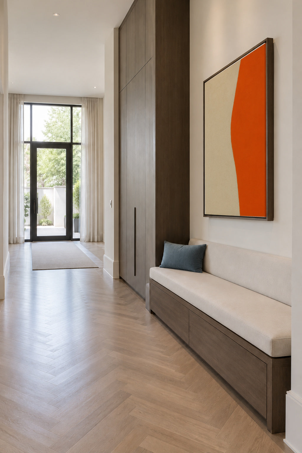Solar Edge III - Framed canvas in an interior