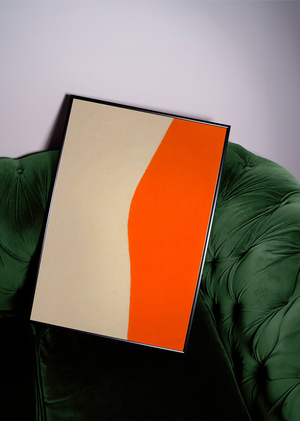Abstraktní obraz s oranžovou křivkou – Product2