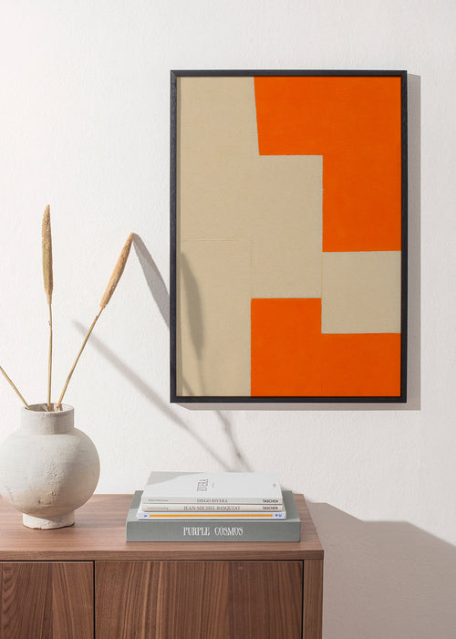 Geometrický obraz béžová a oranžová – Product1