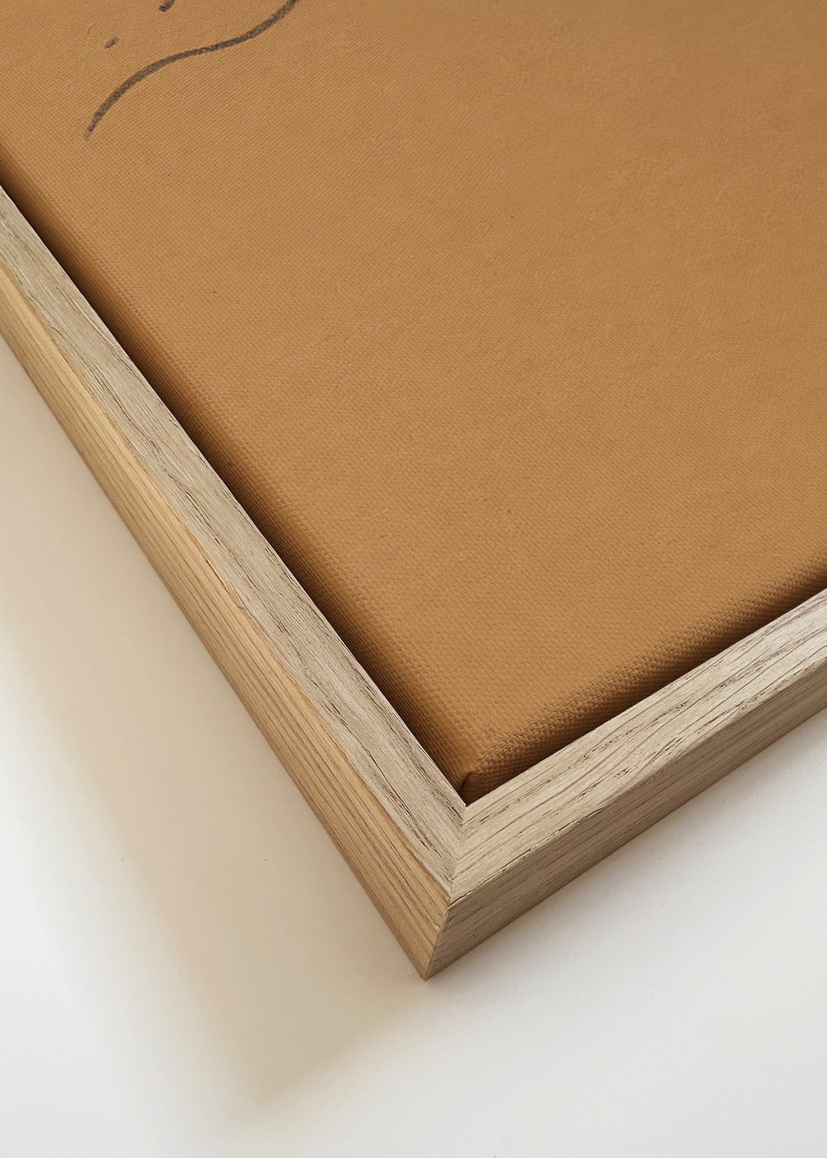 Minimalistický plavec na kraft papíře – Canvas detail