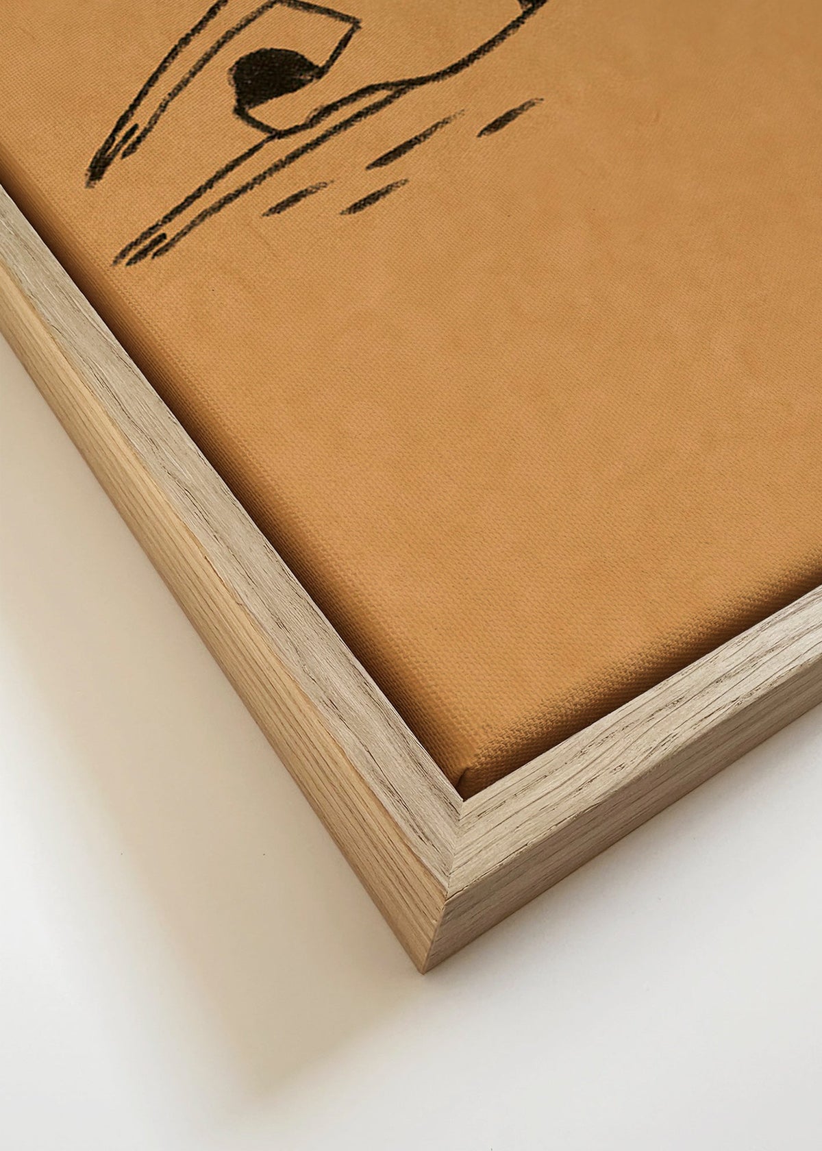 Ilustrace plavkyně v liniovém náčrtu – Canvas detail