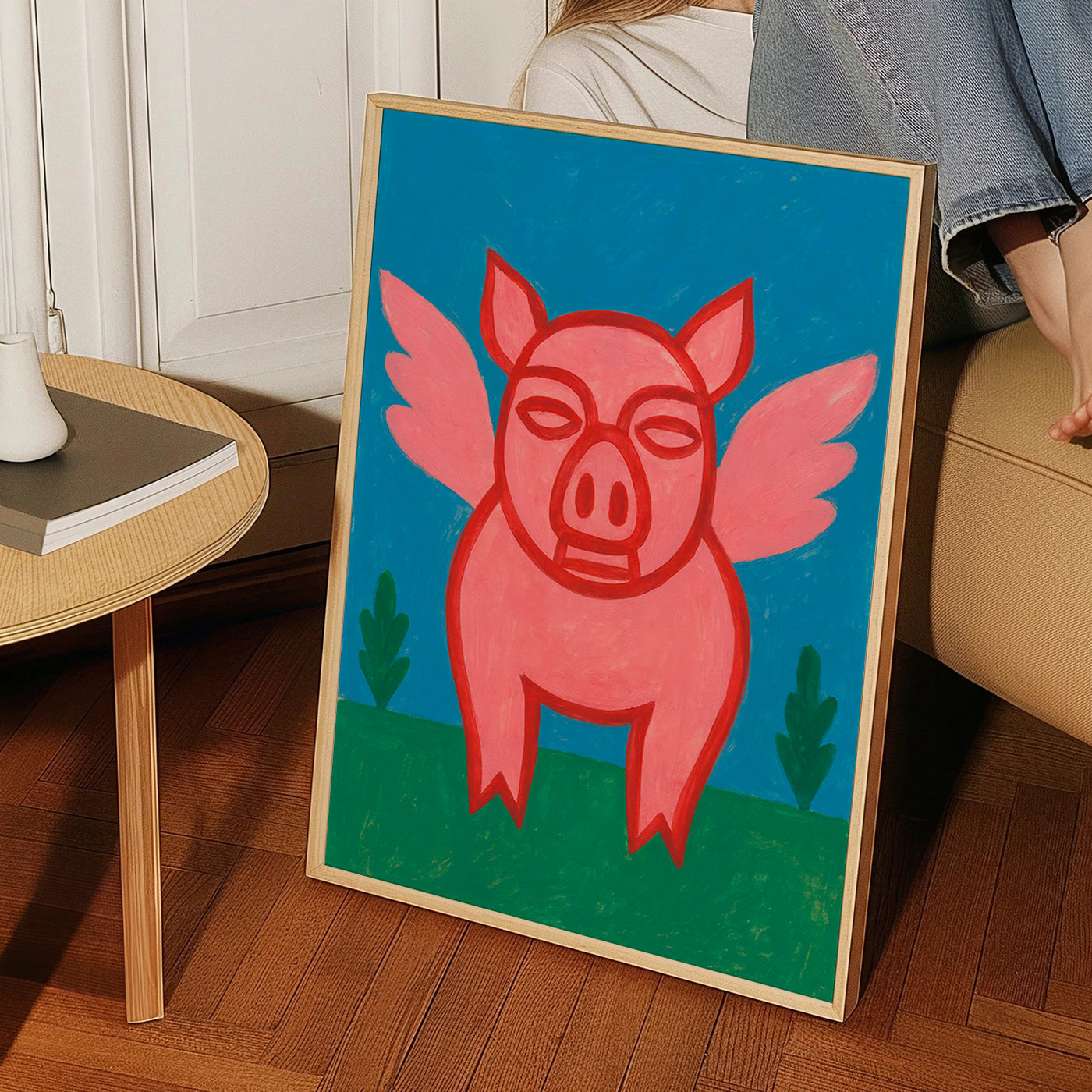 Obraz letící prase hravá ilustrace – Product1