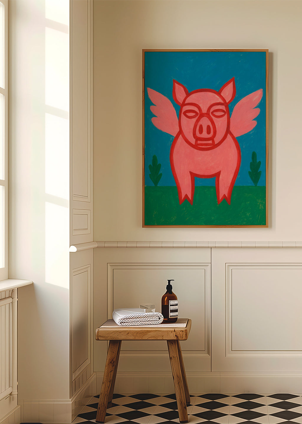 Obraz letící prase hravá ilustrace – Product3