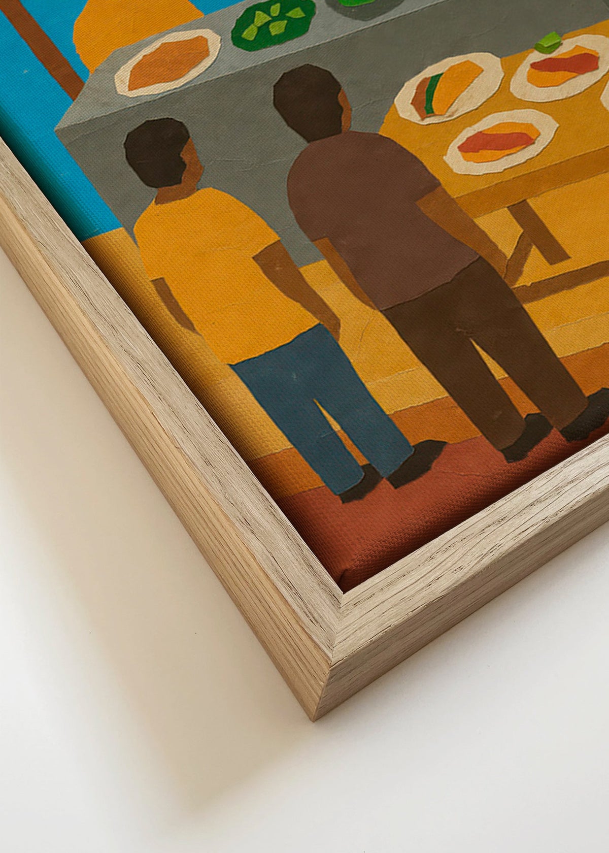 Obraz do kuchyně s ilustrovaným stánkem tacos – Canvas detail