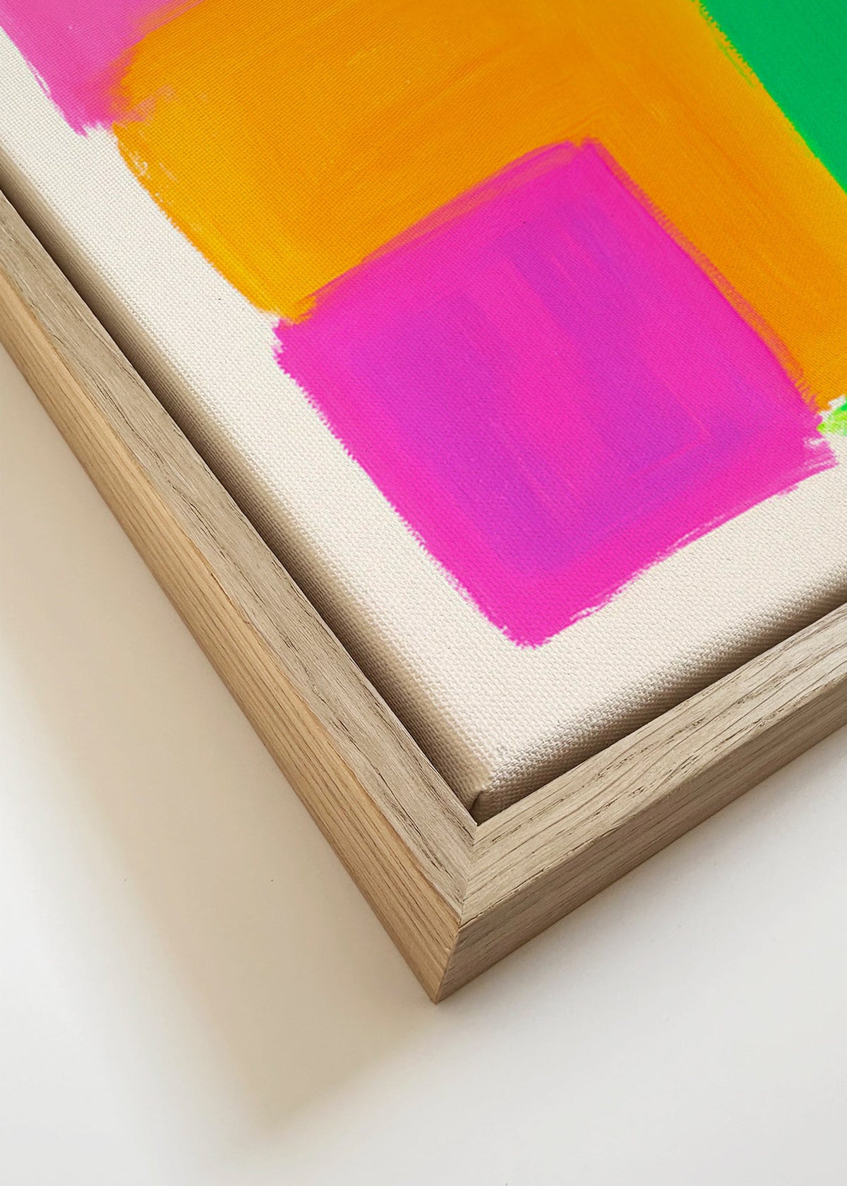 Abstraktní obraz s barevnými bloky – Canvas detail
