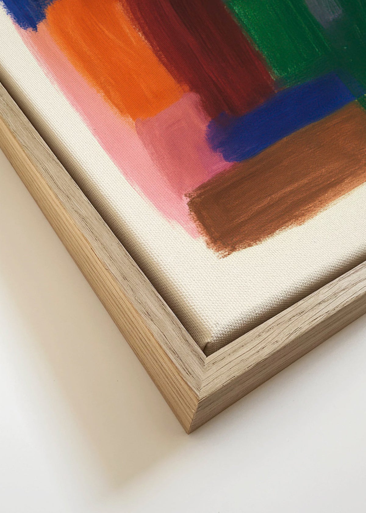 Abstraktní obraz s barevnými tahy štětcem – Canvas detail