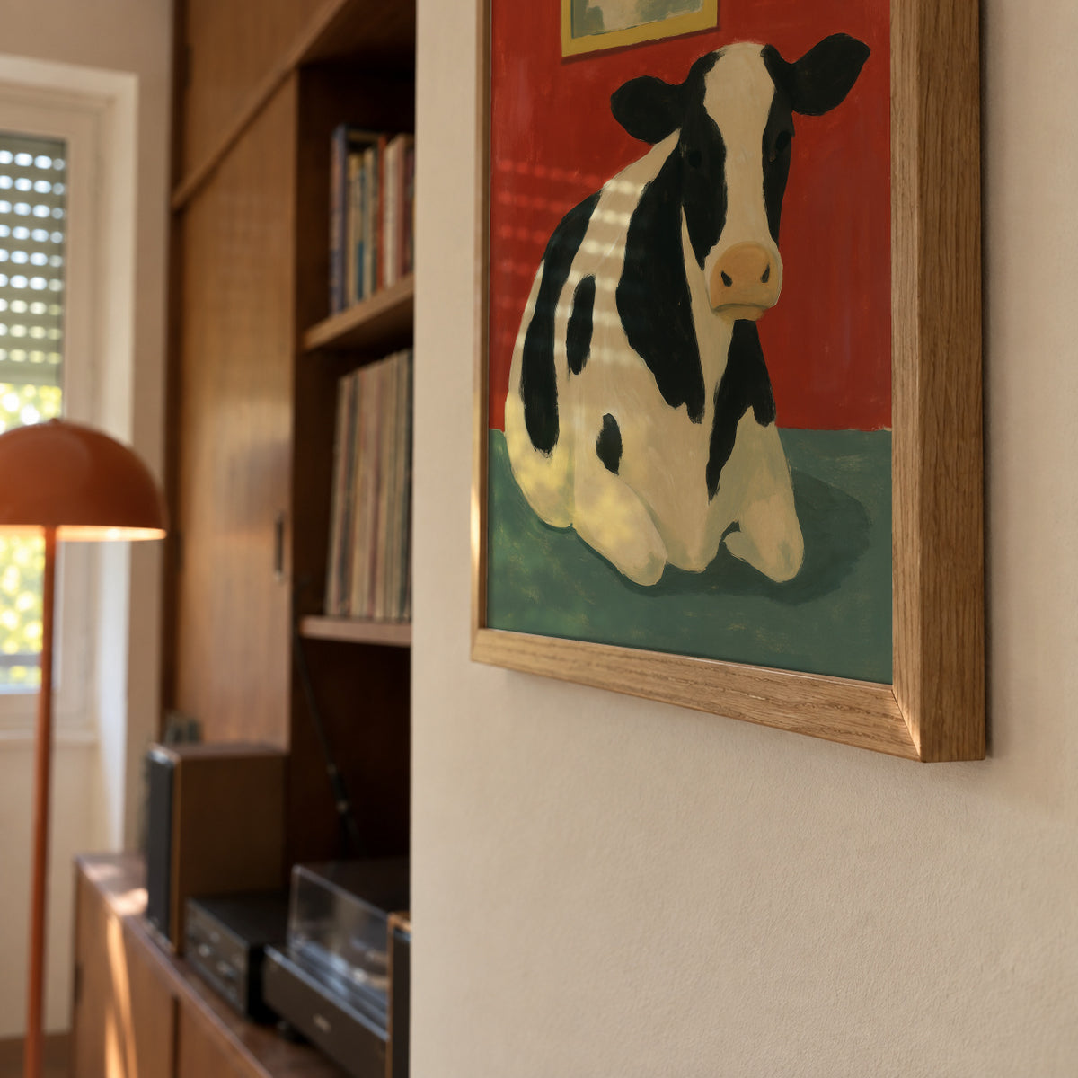 Resting Bovine - Framed poster detail