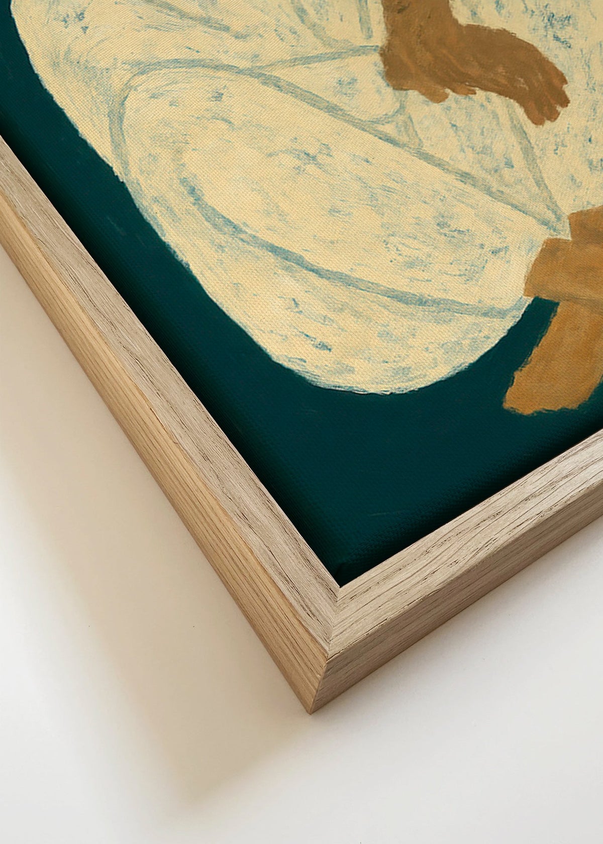 Ilustrace sedící postavy v uvolněné póze – Canvas detail